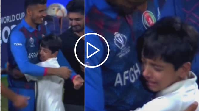 [Watch] Mujeeb Hugs Overwhelmed Young Afghan Fan After Historic Win Over England